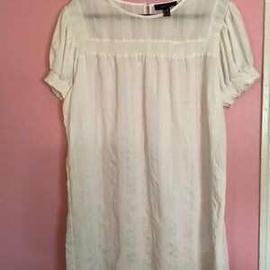 White Short Sleeve Dress